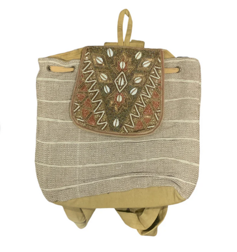 Copper Bead & Shells Backpack
