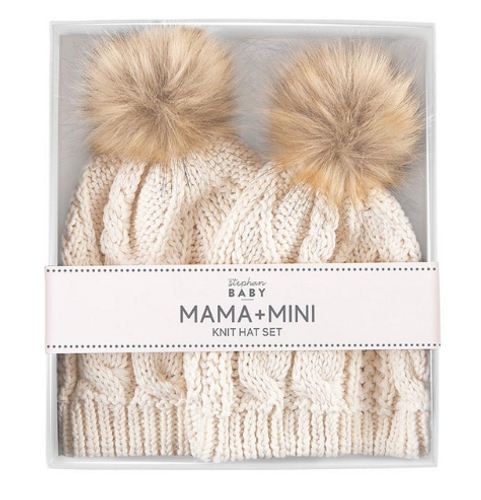 Mama + Mini Knit Beanie Set