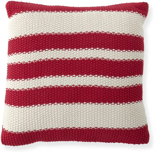 Cotton Knit Striped Pillow