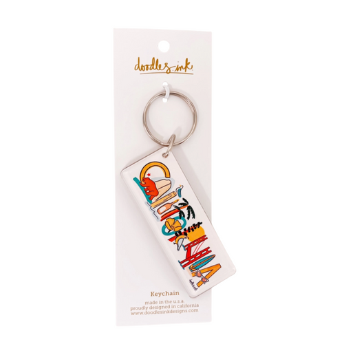 CA Landmark Lettering Keychain