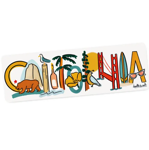 CA Landmark Lettering Sticker
