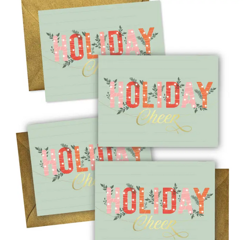 Holiday Cheer Christmas Greeting Cards Set Holiday Cheer Christmas Greeting Cards Set