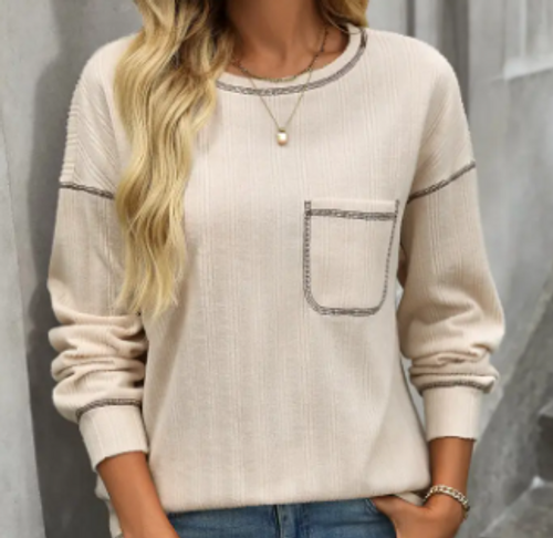 Solid Loose Crew Neck T-Shirt