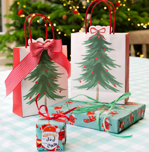 Christmas Tree Gift Bag 8-PC
