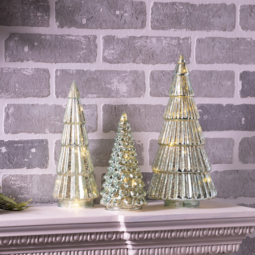 Light Up Mercury Glass Christmas Tree
