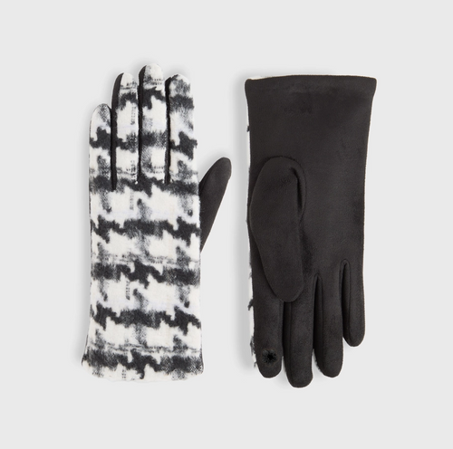 Houndstooth Touchscreen Gloves