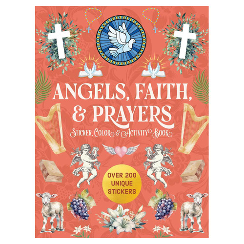 Angels, Faith, & Prayers Sticker, Color & Activity Book