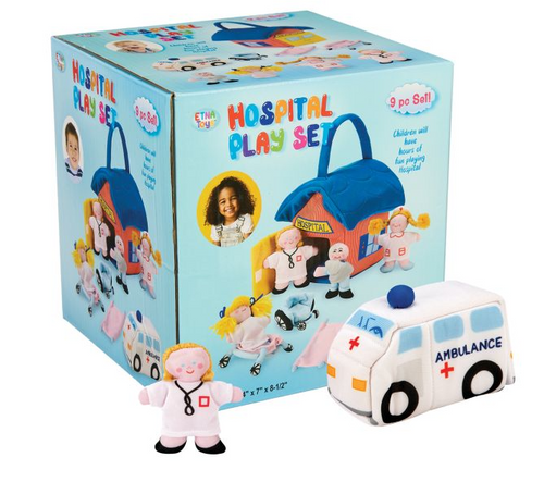 9-Piece Plush Hospital Play Set