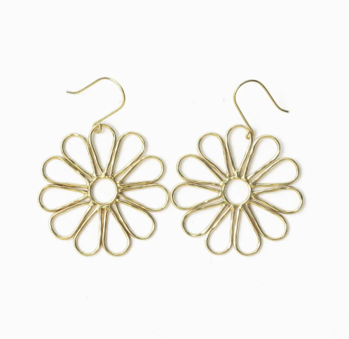 Big Daisy Dangle Earrings
