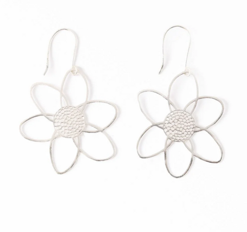 Twiggy Open Petals Flower Drop Earrings