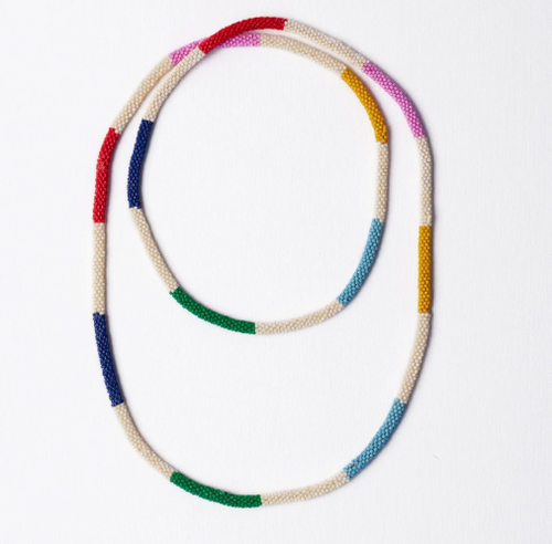 Allie Seed Bead Long Necklace