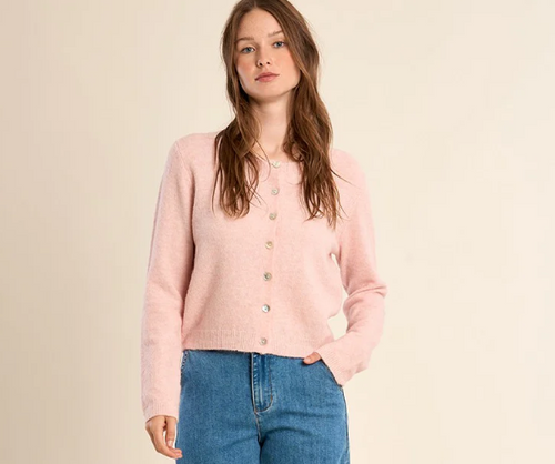 Buttoned Knit Cardigan