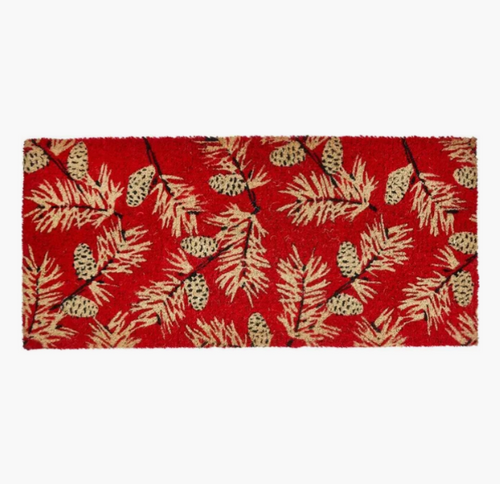 Pinecone Sprig Coir Door Mat