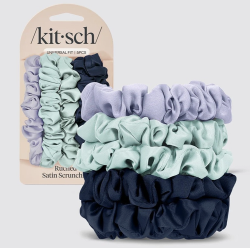 Ruched Satin Scrunchies