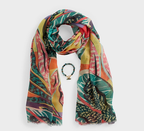 Springtime Scarf & Bracelet Set