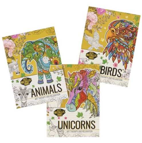 Adult Coloring Books with Metallic Ink