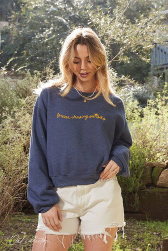 Forever Chasing Sunsets Mid Graphic Sweatshirt
