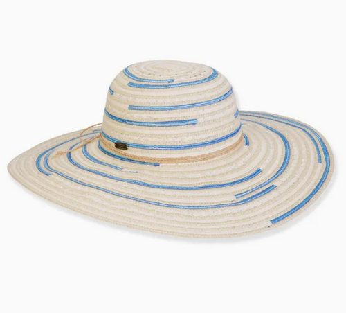 Coastal Blue Trim Straw Hat