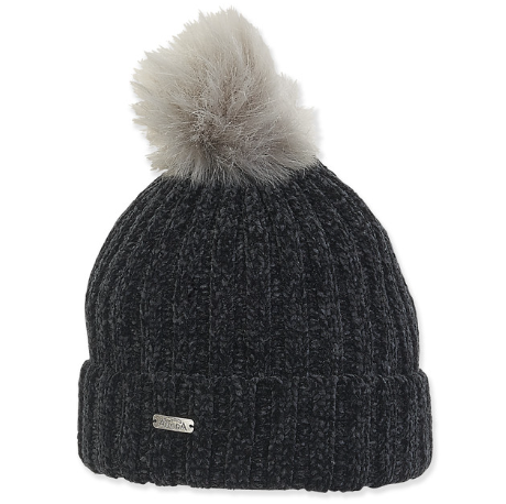 Chenille Beanie With Pom