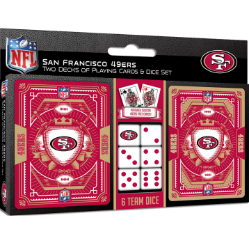 49ers Playing Cards & Dice Set