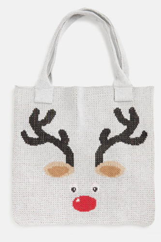 Reindeer Knit Tote