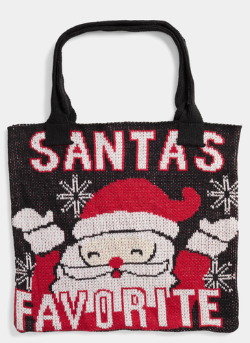 Santa's Favorite Knit Shopper Tote