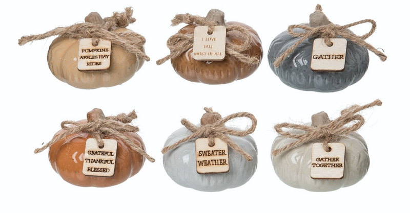 Rustic Pumpkins with Tag