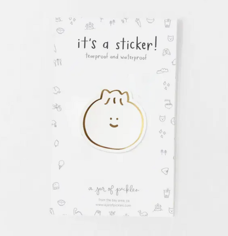 Bao Dumpling Gold Foil Sticker