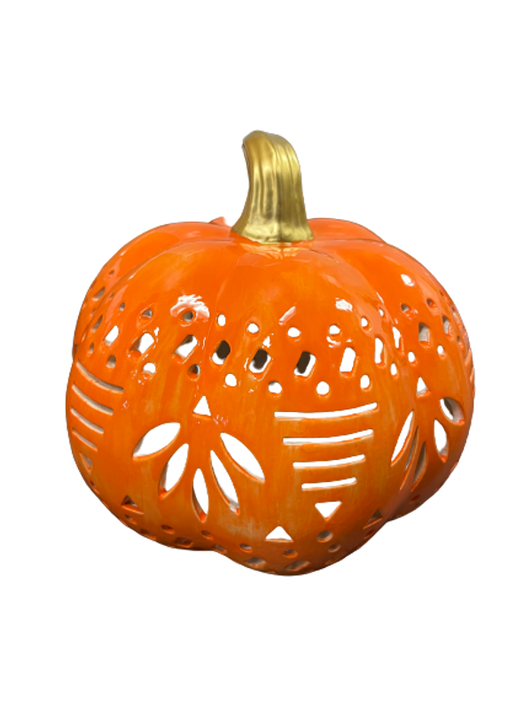 Light Up Ornate Cut Out Pumpkin