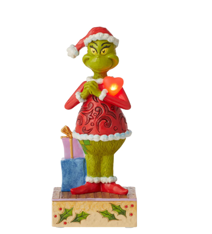 Grinch with Large Red Heart