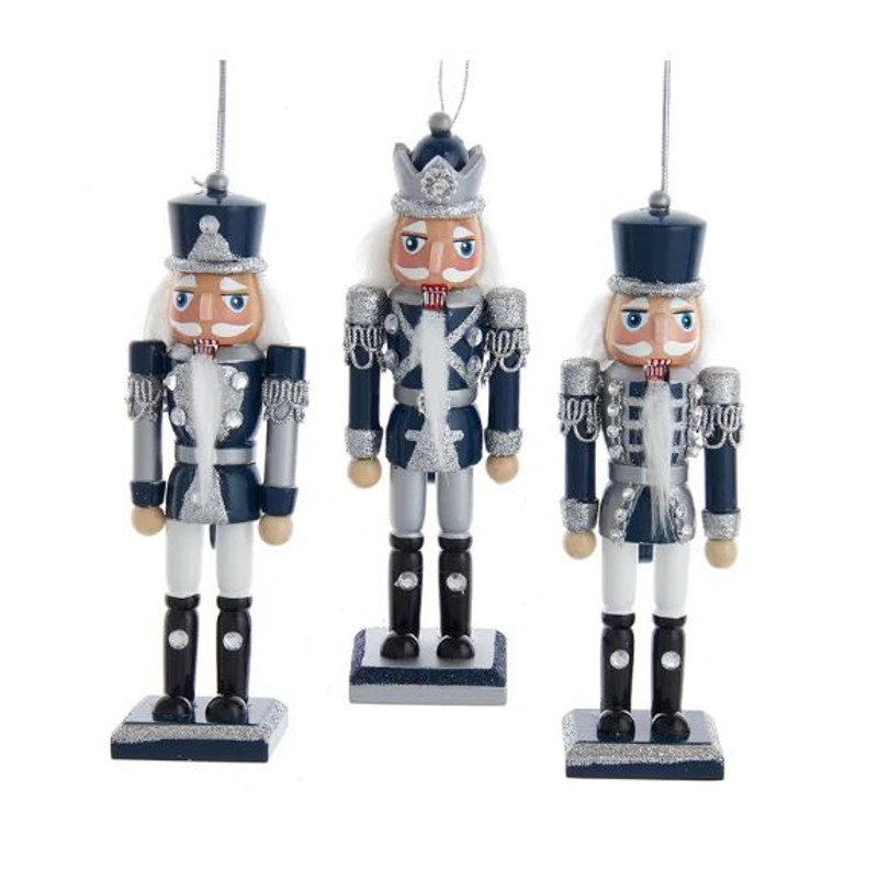 Dark Blue & Silver Nutcracker Ornament