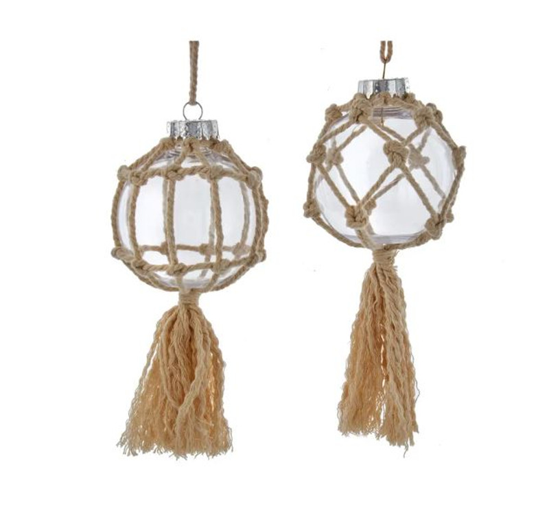 Macrame Glass Ball Ornament