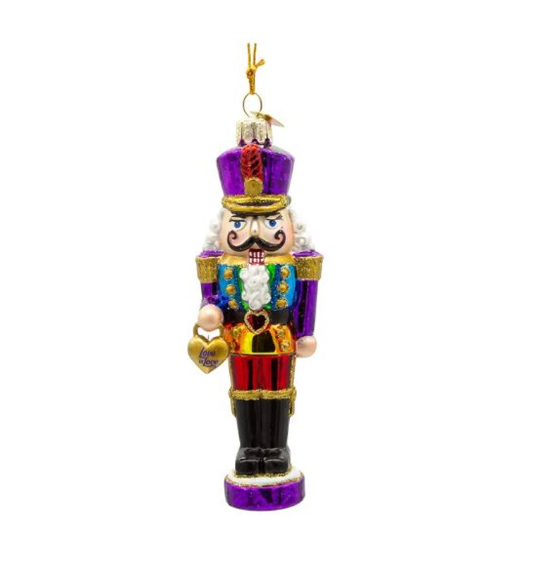 Glass Pride Nutcracker Ornament