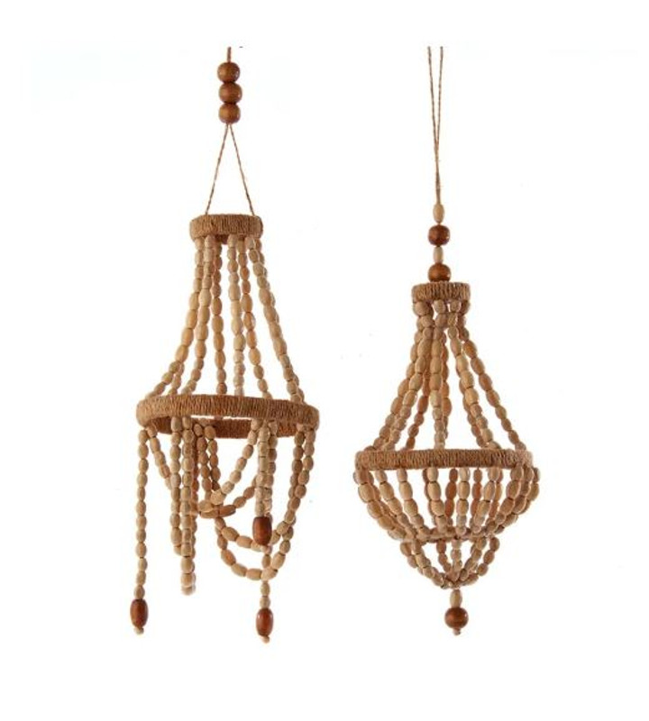 Wooden Bead Chandelier Ornament