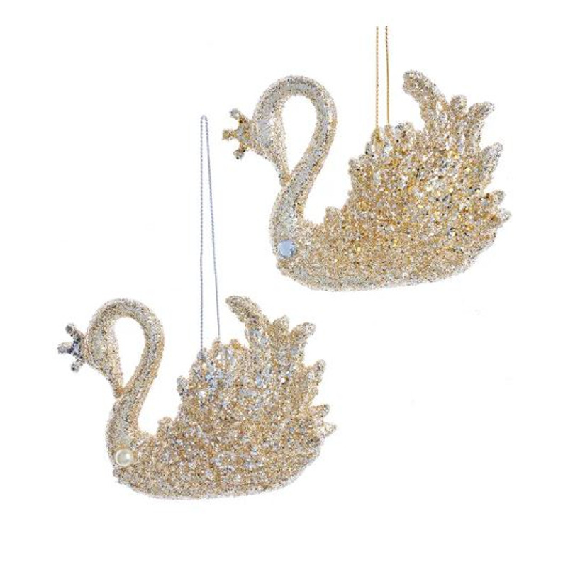 Platinum Swan Ornament