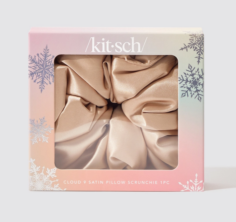 Holiday Cloud Satin Pillow Scrunchie