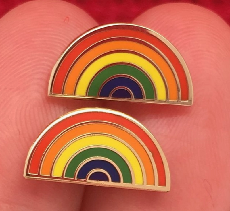 Pride Rainbow Earrings 24k Gold Plated
