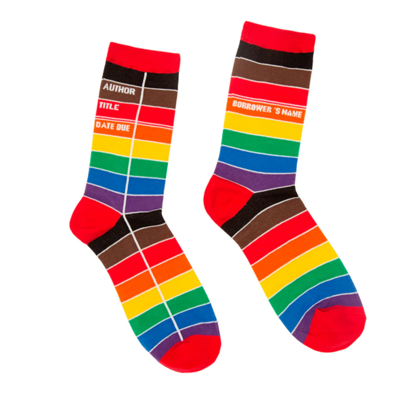 Library Card Pride Socks