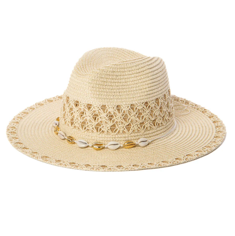 Blanca Ultrabraid Fedora with Seashell Trim