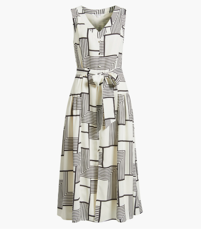 Geo Print Midi Dress
