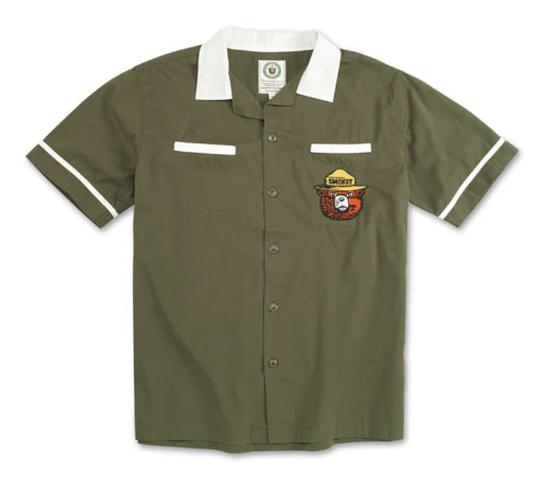 Smokey Bear Button Up Tee