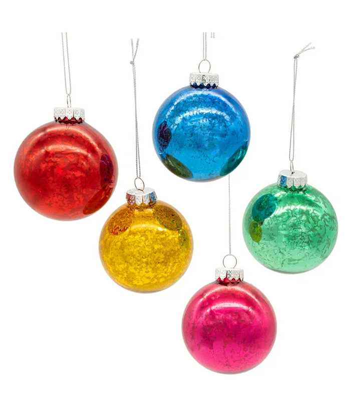 Multi-Color Mercery Ball Ornament