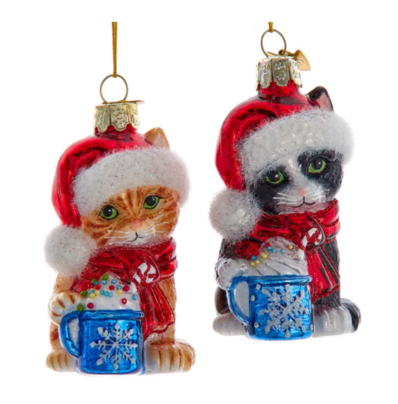 Hot Cocoa Kitten Ornament
