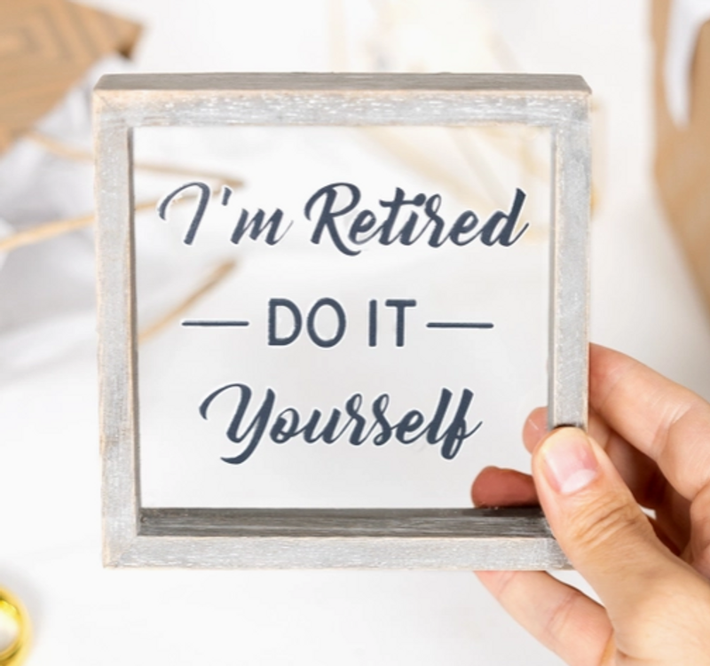 Wood Framed Glass Plaque