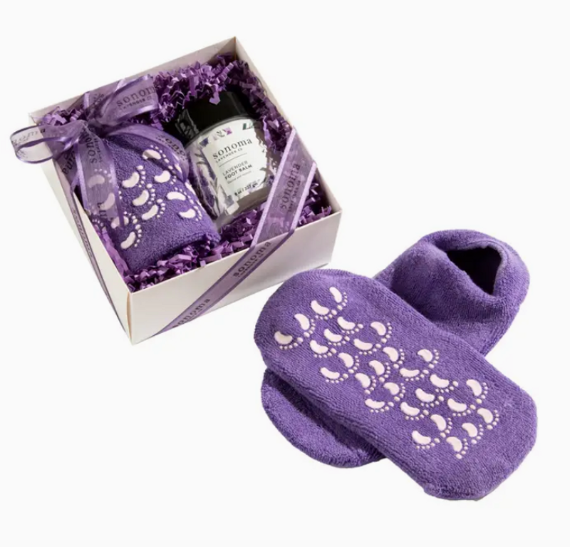 Sonoma Lavender Socks & Foot Balm Gift Set