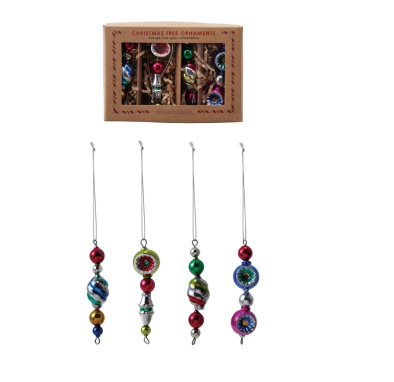 Glass Drop Ornaments with Witches Eye