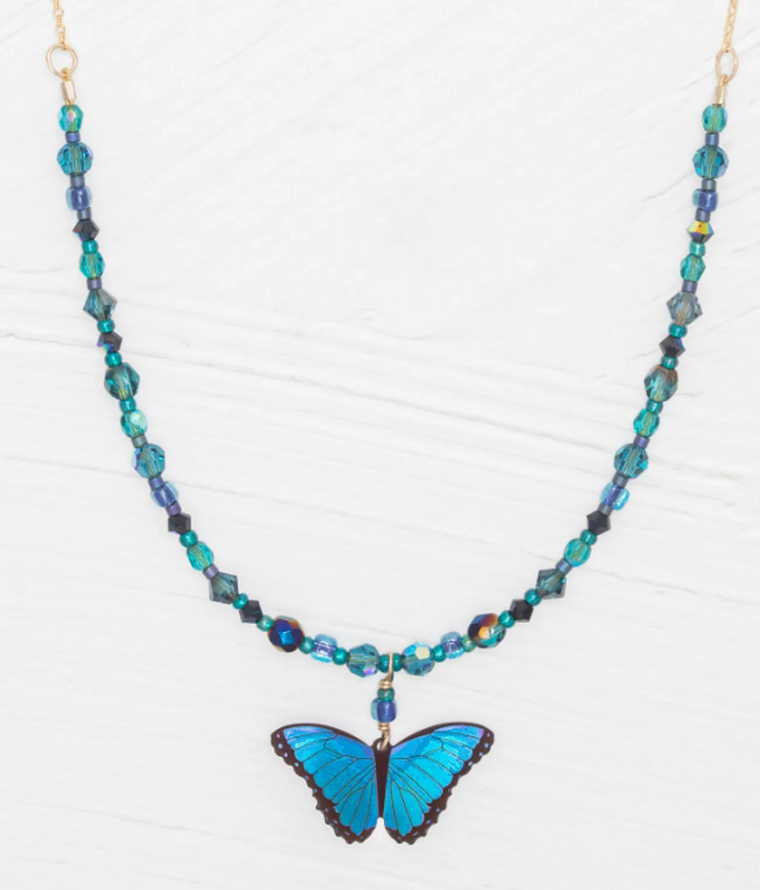 Bella Butterfly Beaded Necklace