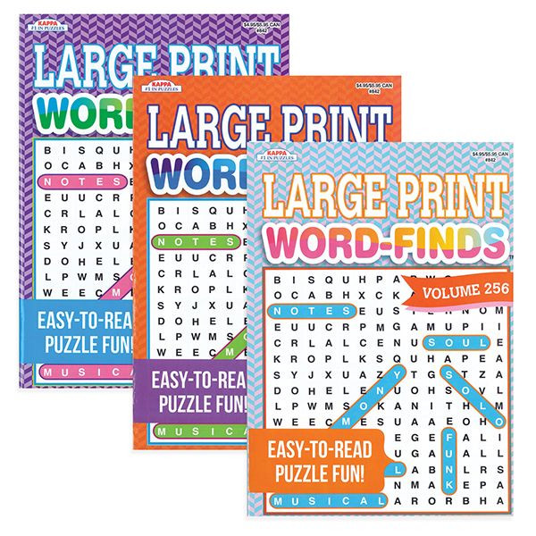 Large Print Word-Finds