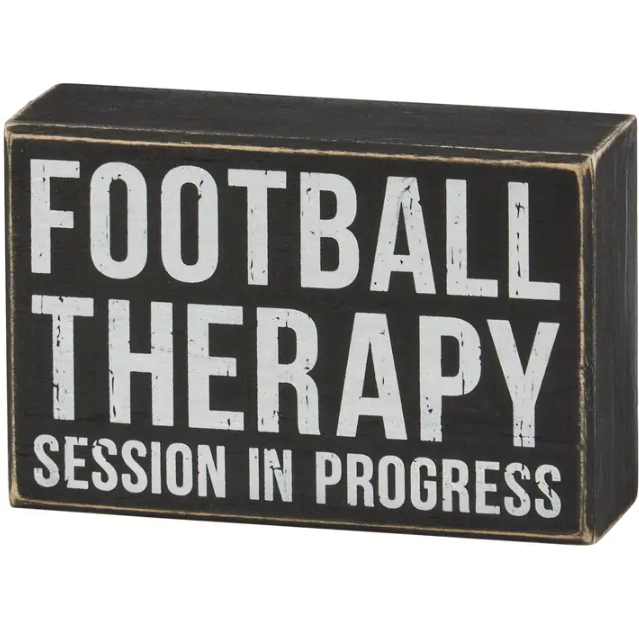 Football Therapy Box Sign