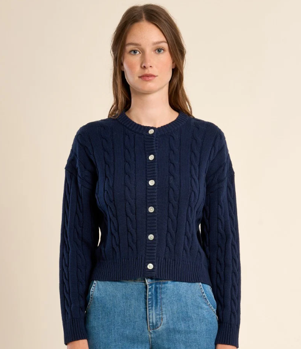 Braided Knit Cardigan